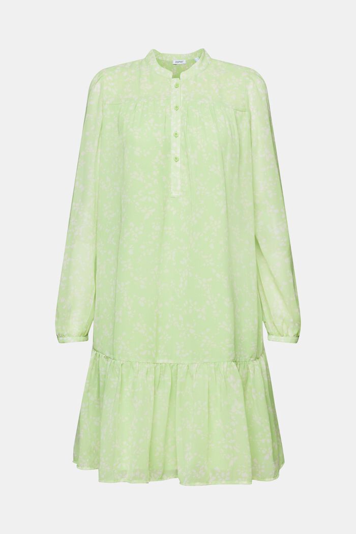 Sukienka mini z szyfonu z nadrukiem, LIGHT GREEN, detail image number 7