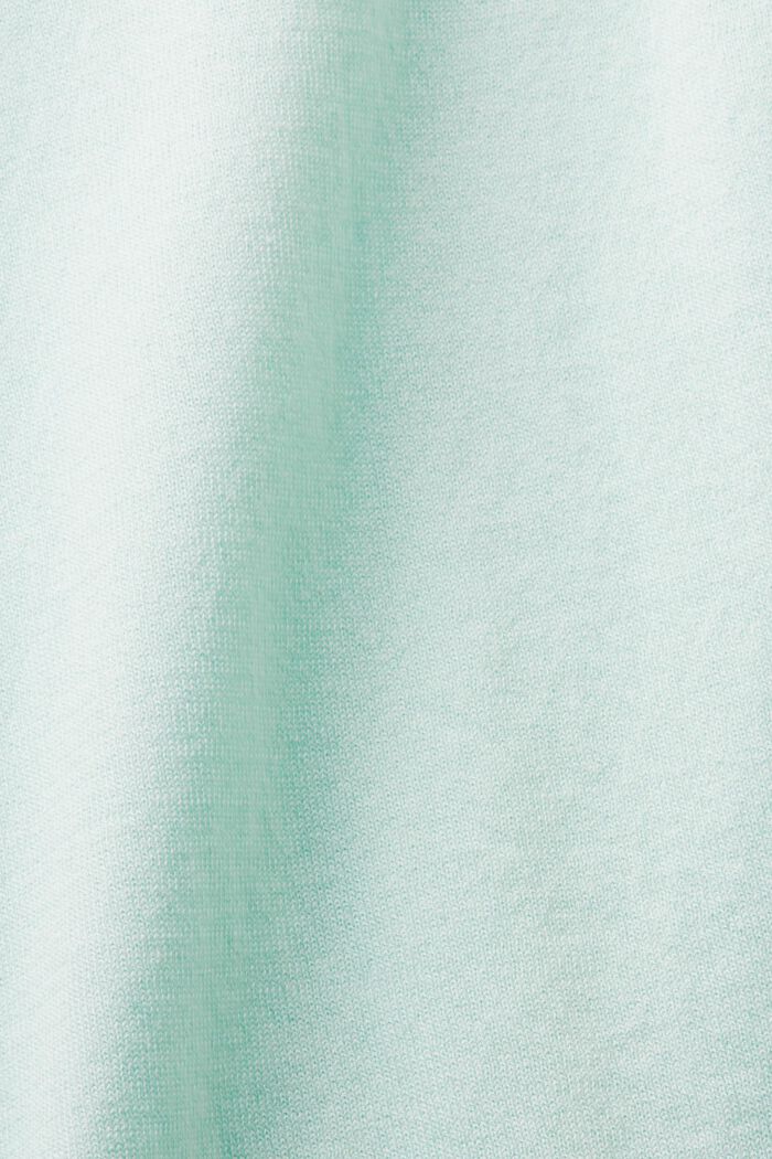 Sweter polo z mieszanki bawełnianej, LIGHT AQUA GREEN, detail image number 5
