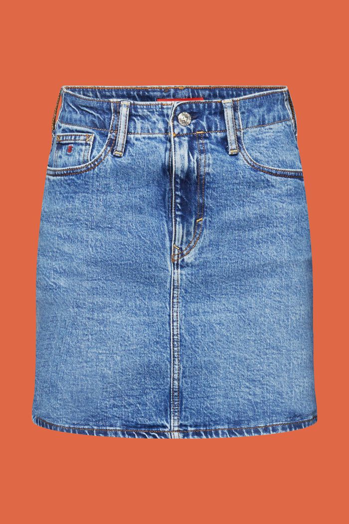 Dżinsowa spódnica mini, BLUE LIGHT WASHED, detail image number 7