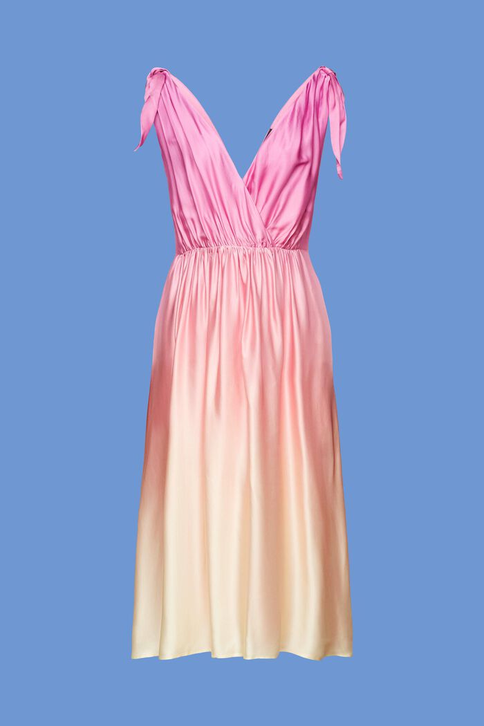 Wzorzysta sukienka midi, PASTEL YELLOW, detail image number 7