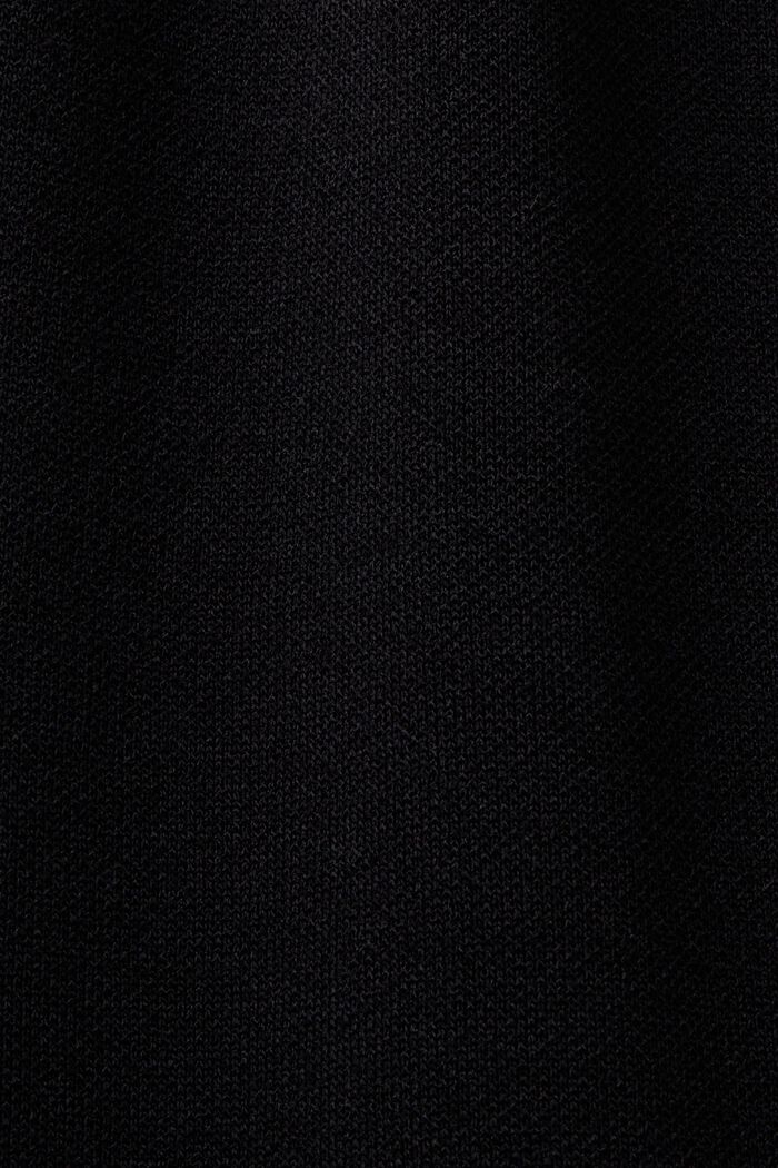 Plisowana koszulkowa sukienka mini, BLACK, detail image number 5