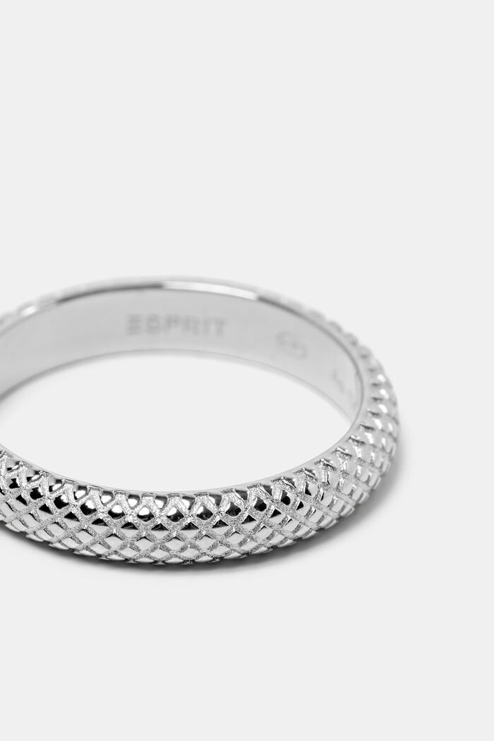 Fakturalny pierścionek ze srebra sterling, SILVER, detail image number 1