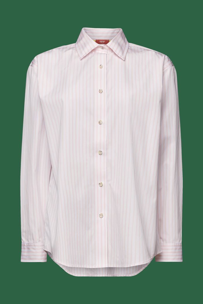 Koszula w paski z popeliny, PASTEL PINK, detail image number 5