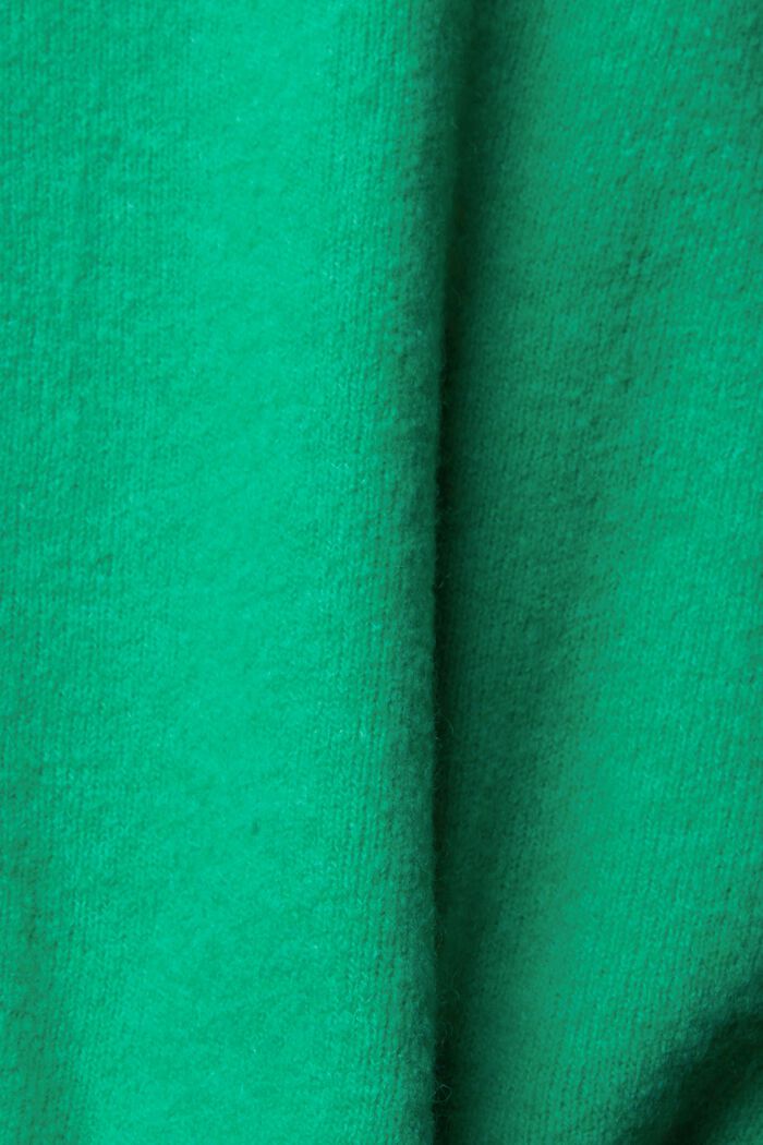 Sweter z dekoltem w serek z mieszanki wełnianej, LIGHT GREEN, detail image number 1