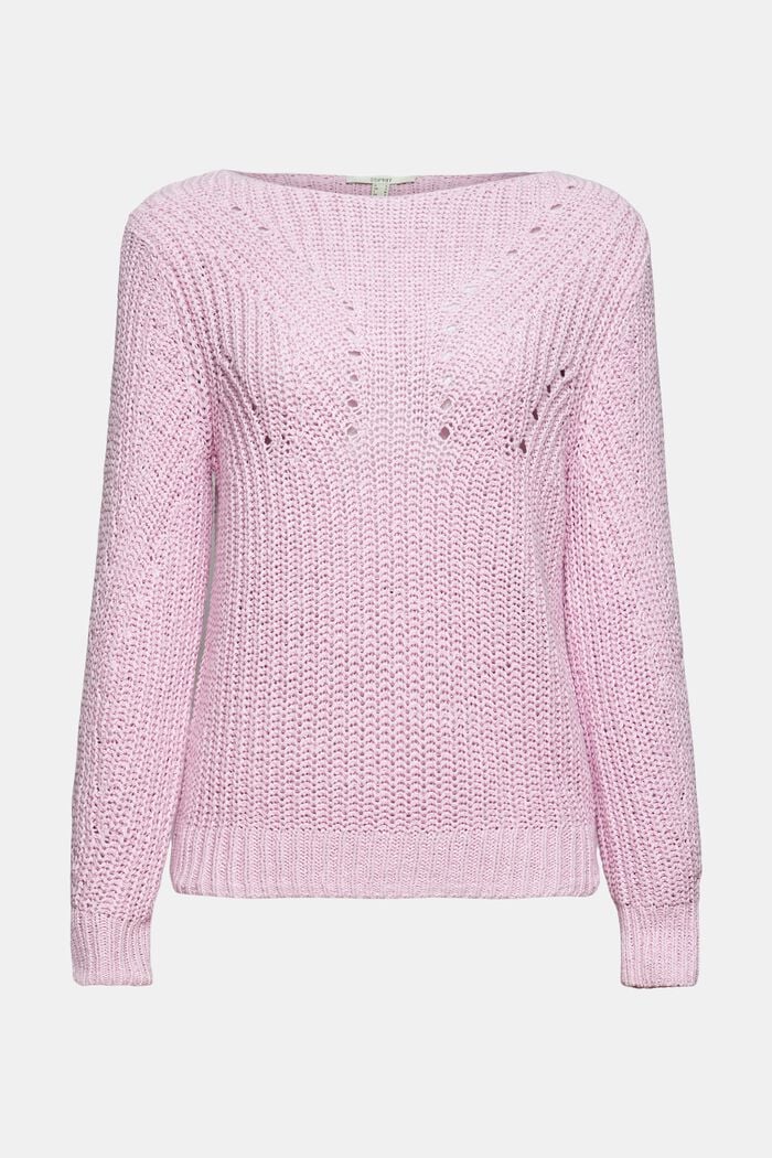 Sweter z mieszanki bawełnianej, PINK, detail image number 5