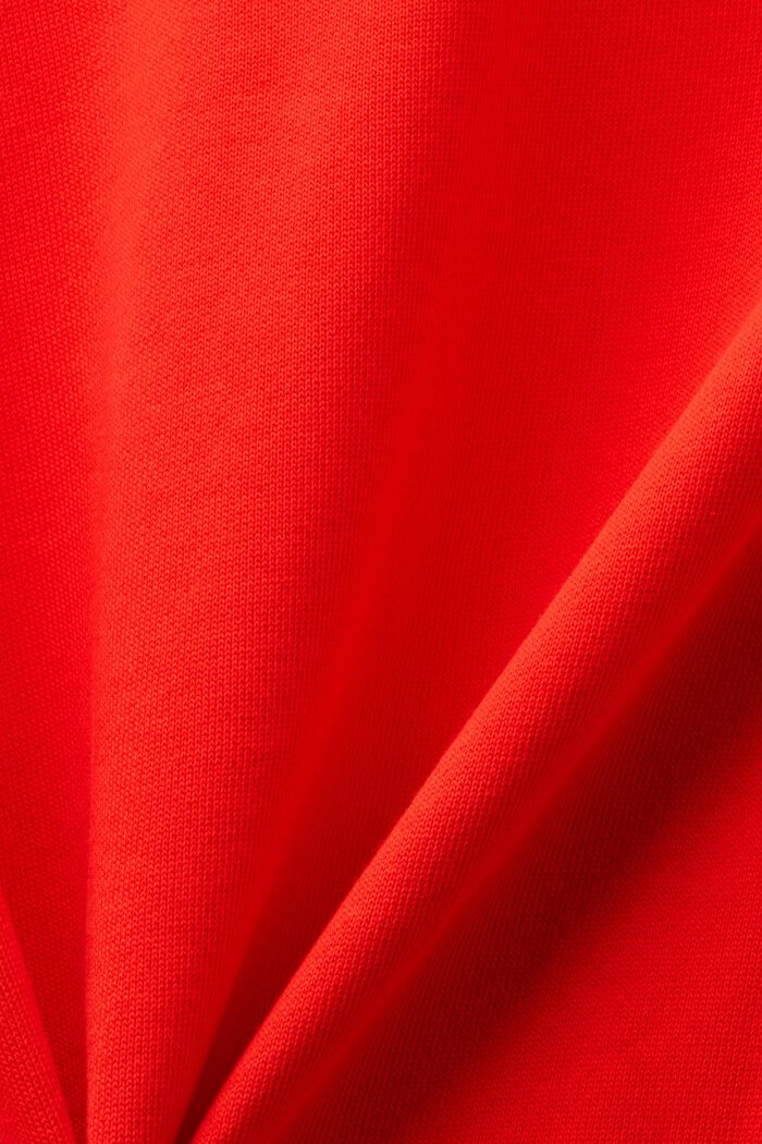 Sukienka dresowa oversize z kapturem, RED, detail image number 5
