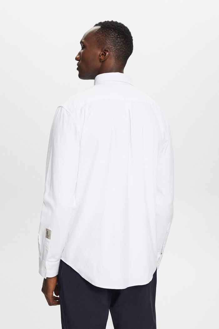 Koszula z diagonalu, fason regular fit, WHITE, detail image number 4