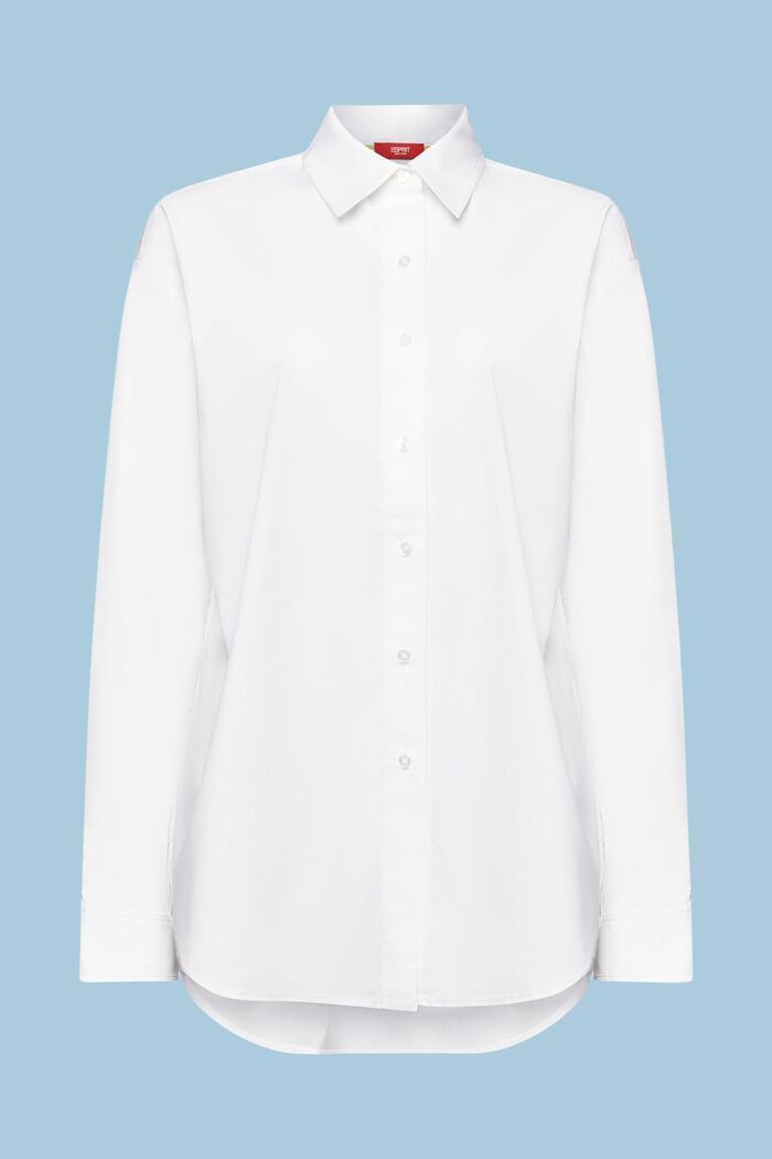Oversizowa koszula zapinana na guziki, WHITE, detail image number 6