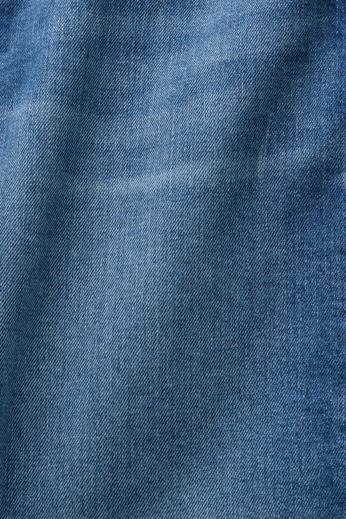 Dżinsowe szorty ze średnim stanem, fason straight, BLUE MEDIUM WASHED, detail image number 5