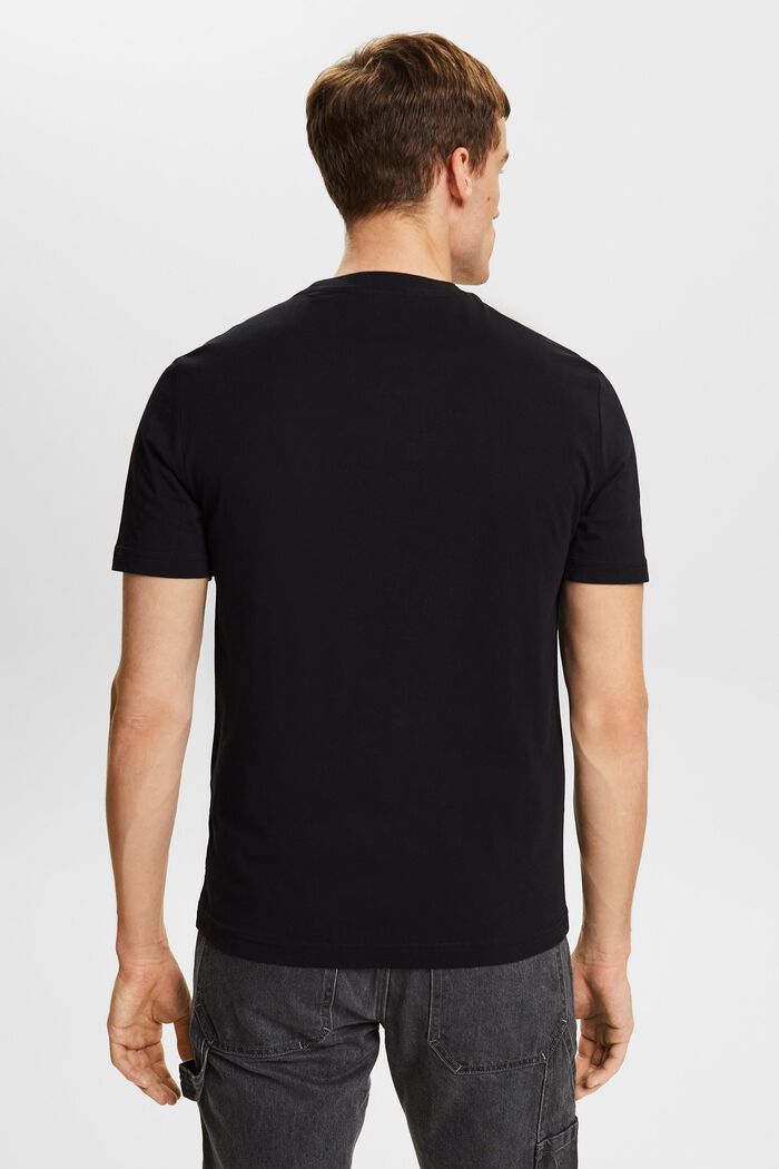 Dżersejowy T-shirt z bawełny organicznej, BLACK, detail image number 3
