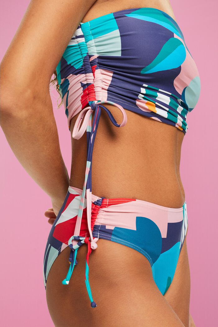 Góra od bikini bandeau z barwnym nadrukiem, INK, detail image number 1