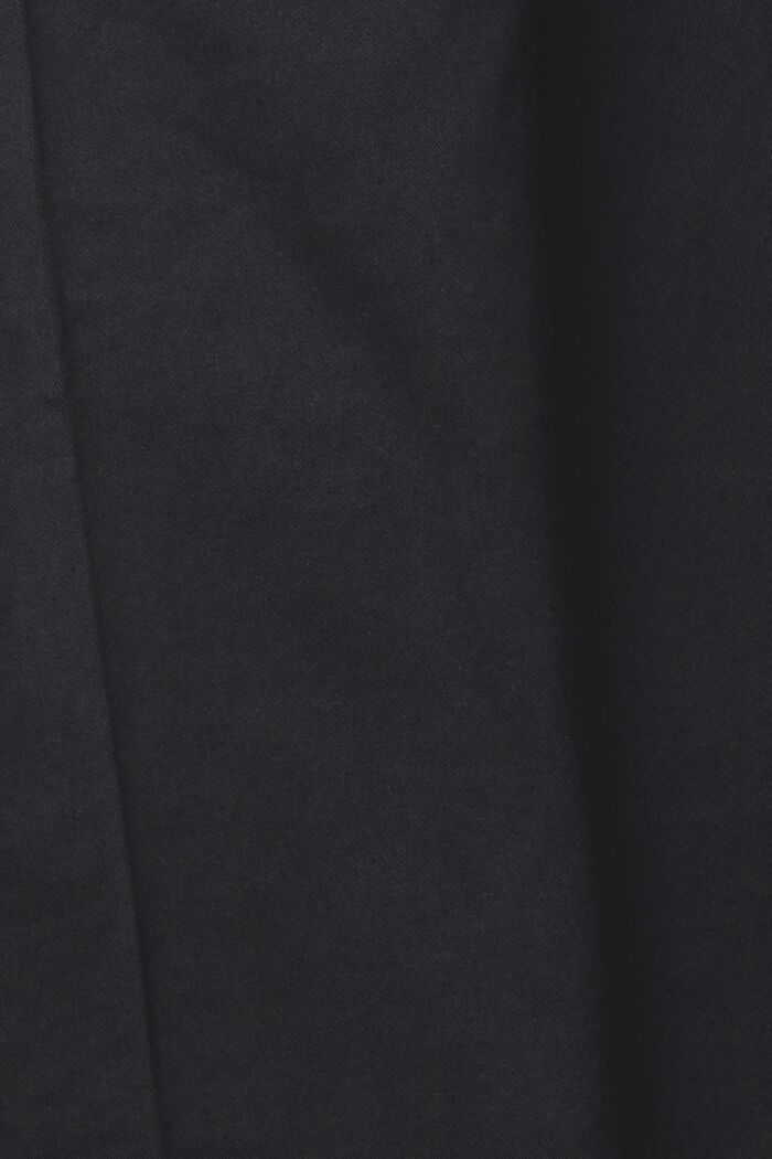 Elastyczne spodnie chino z bawełny, BLACK, detail image number 1