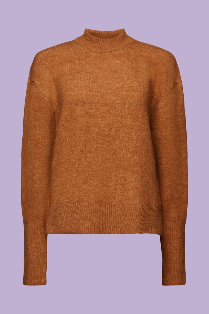 Sweter z półgolfem, CARAMEL, detail image number 6