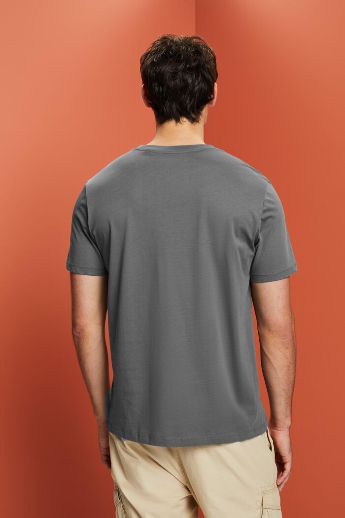 T-shirt z dżerseju, 100% bawełny, DARK GREY, detail image number 3