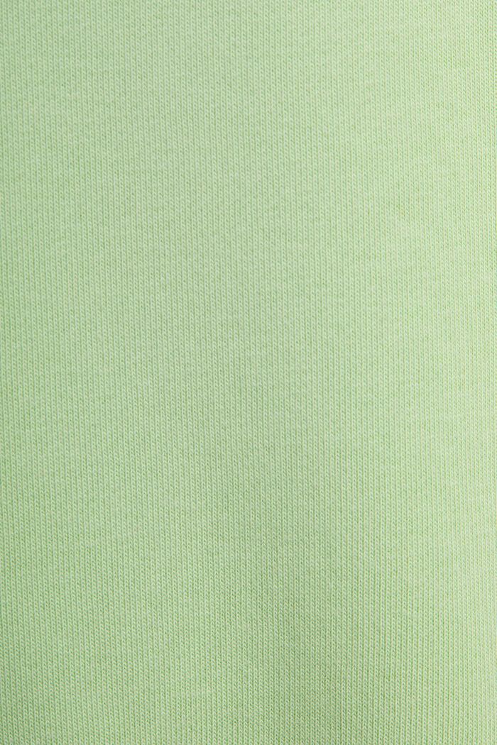 Bluza unisex z logo z bawełnianego polaru, LIGHT GREEN, detail image number 4