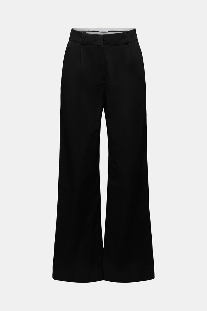 Spodnie chino z szerokimi nogawkami, BLACK, detail image number 6