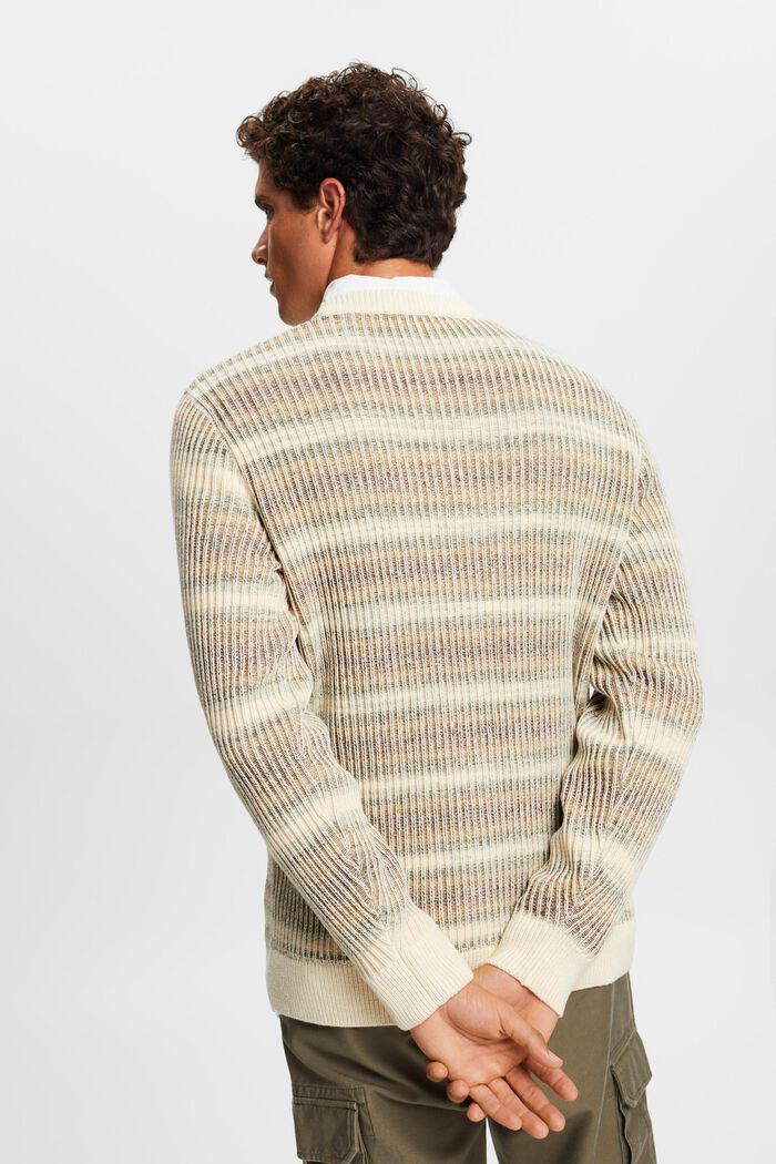 Sweter z okrągłym dekoltem z prążkowanej dzianiny, ICE, detail image number 4