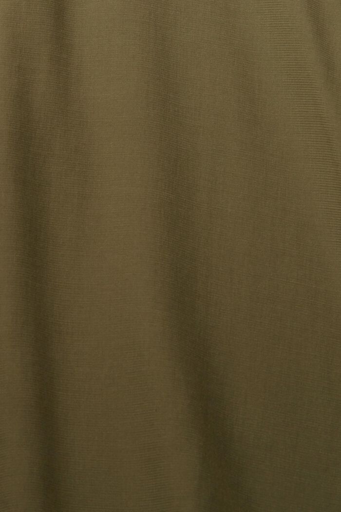 Bluzka z dekoltem w serek, LENZING™ ECOVERO™, DARK KHAKI, detail image number 1