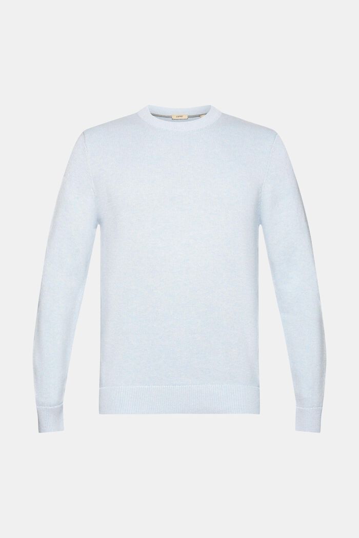 Dzianinowy sweter z ekologicznej bawełny, PASTEL BLUE, detail image number 5