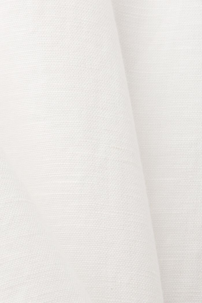 Bluzka z krótkim rękawem, mieszanka lnu i bawełny, OFF WHITE, detail image number 6