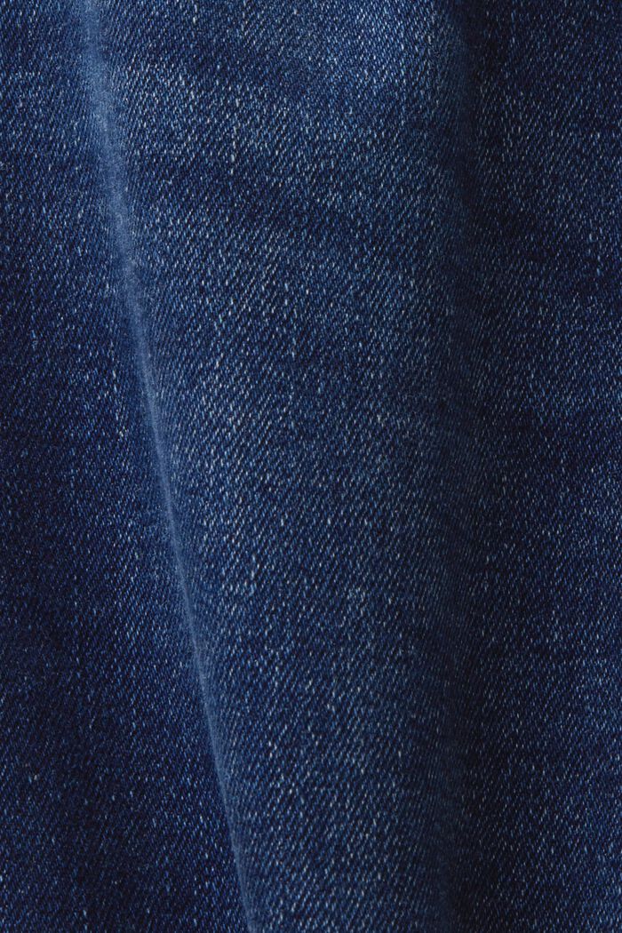 Z recyklingu: dżinsy z wysokim stanem, fason boot cut, BLUE DARK WASHED, detail image number 6