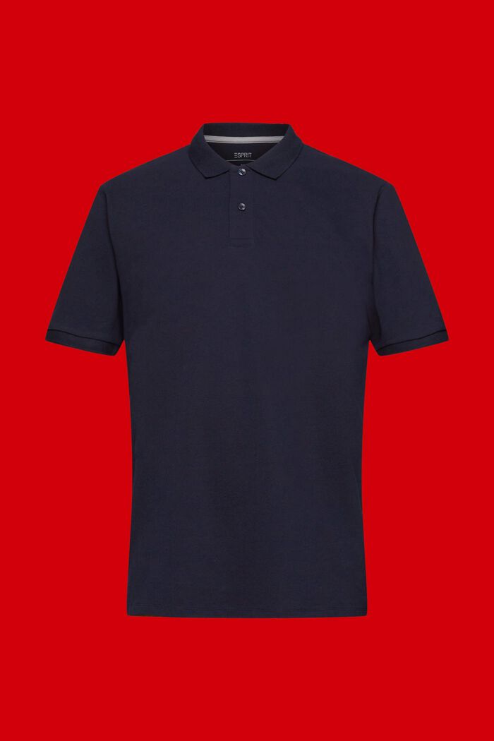Koszulka polo z piki bawełnianej, slim fit, NAVY, detail image number 6