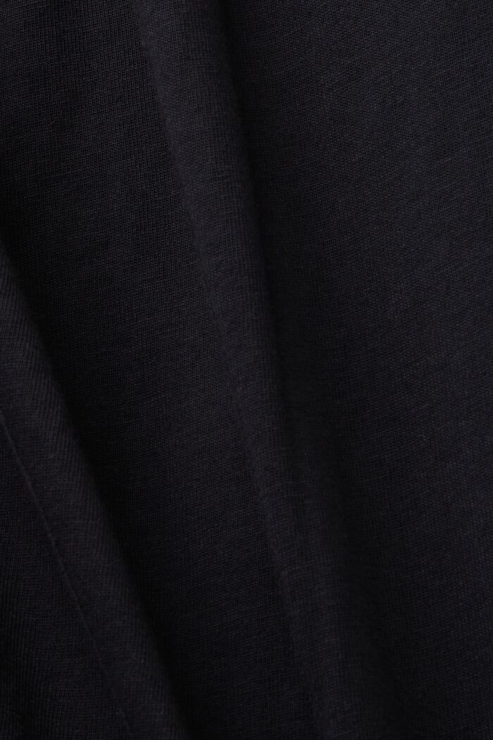 Dżersejowa koszulka z długim rękawem, 100% bawełny, BLACK, detail image number 4