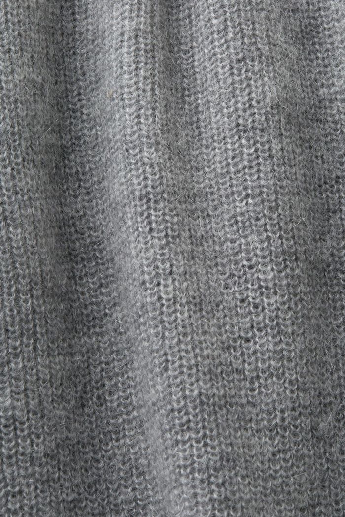 Kardigan z tkaniny bouclé, MEDIUM GREY, detail image number 4