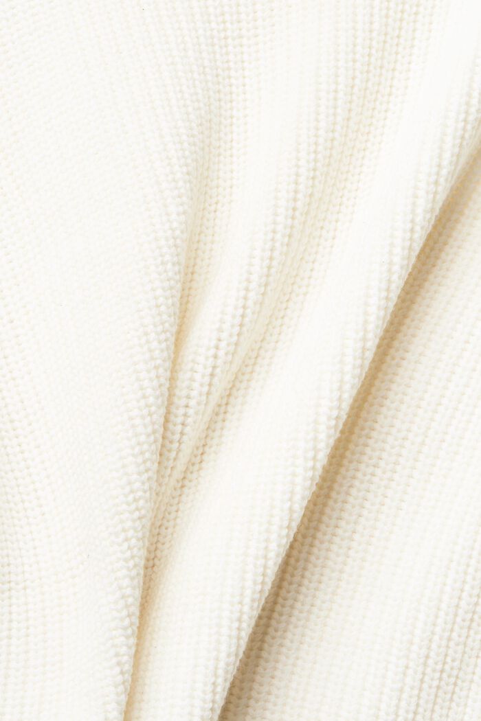 Sweter z kapturem z dzianiny, OFF WHITE, detail image number 4