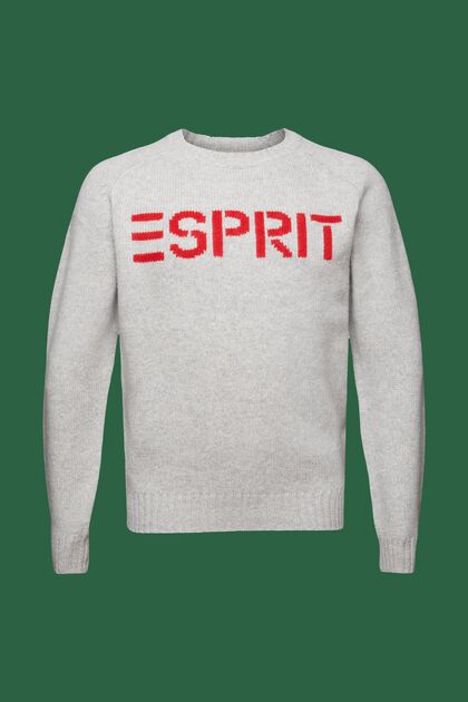 Sweter z wełny i kaszmiru, z logo