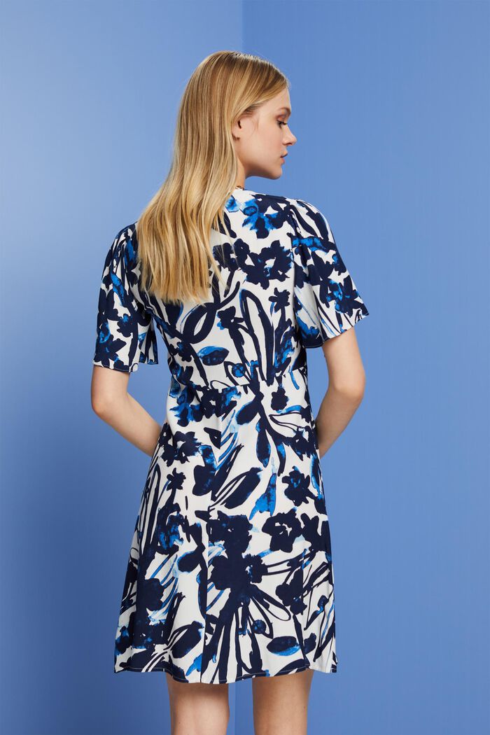 Wzorzysta sukienka mini, LENZING™ ECOVERO™, DARK BLUE, detail image number 3
