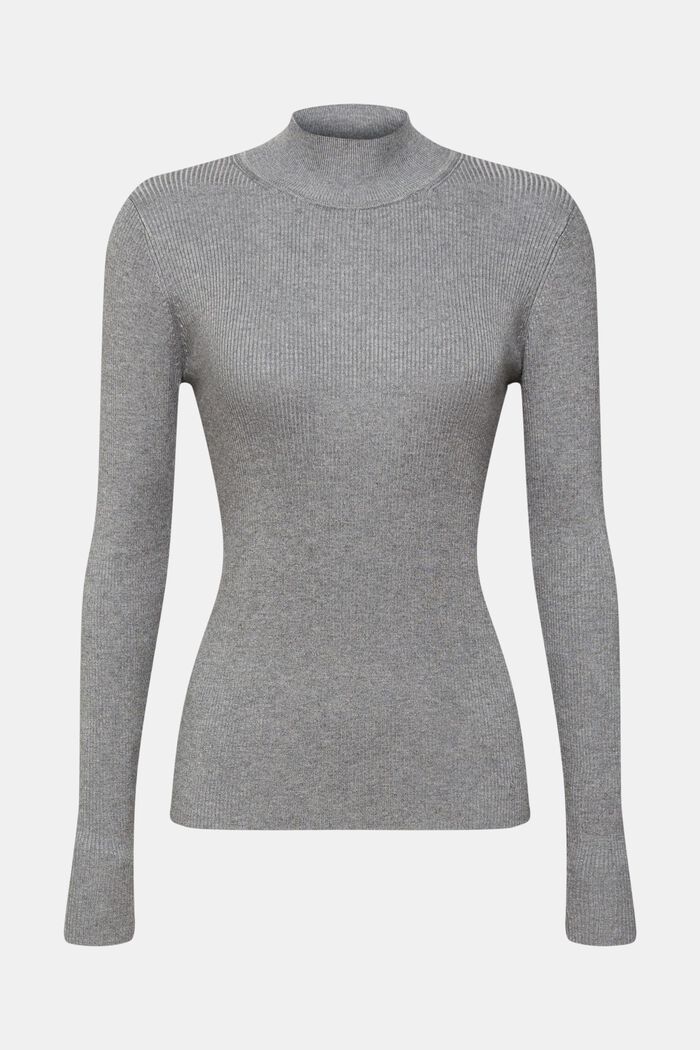 Prążkowany sweter, LENZING™ ECOVERO™, MEDIUM GREY, detail image number 2