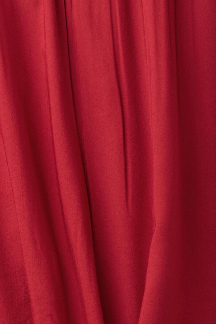 Marszczona, wąska sukienka midi, DARK RED, detail image number 5