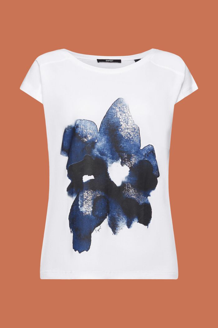 T-shirt z nadrukiem, LENZING™ ECOVERO™, WHITE, detail image number 6