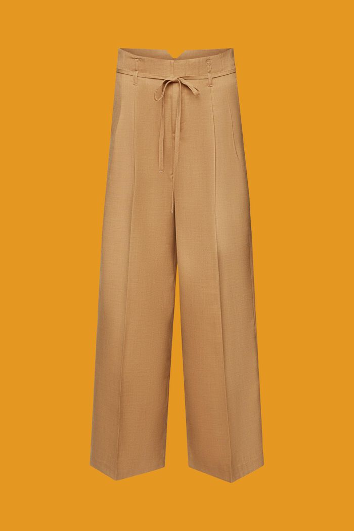 Szerokie spodnie, KHAKI BEIGE, detail image number 6