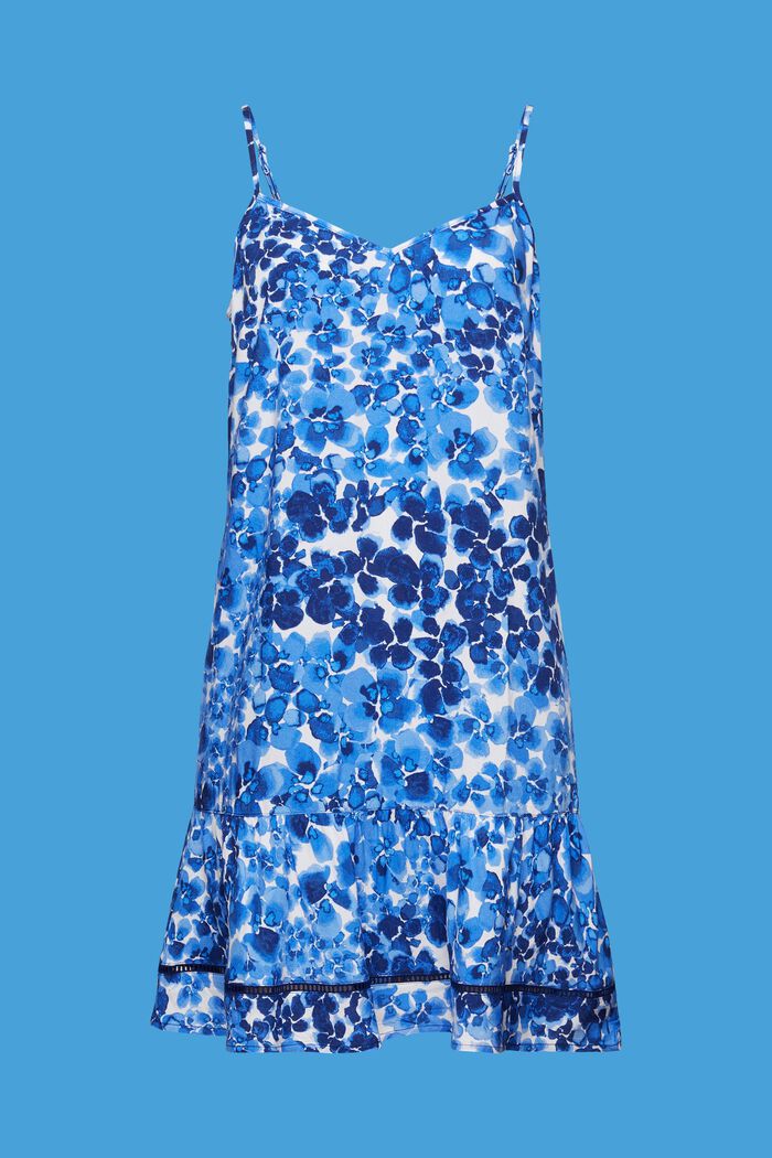 Plażowa sukienka mini na ramiączkach, LENZING™ ECOVERO™, BLUE, detail image number 5