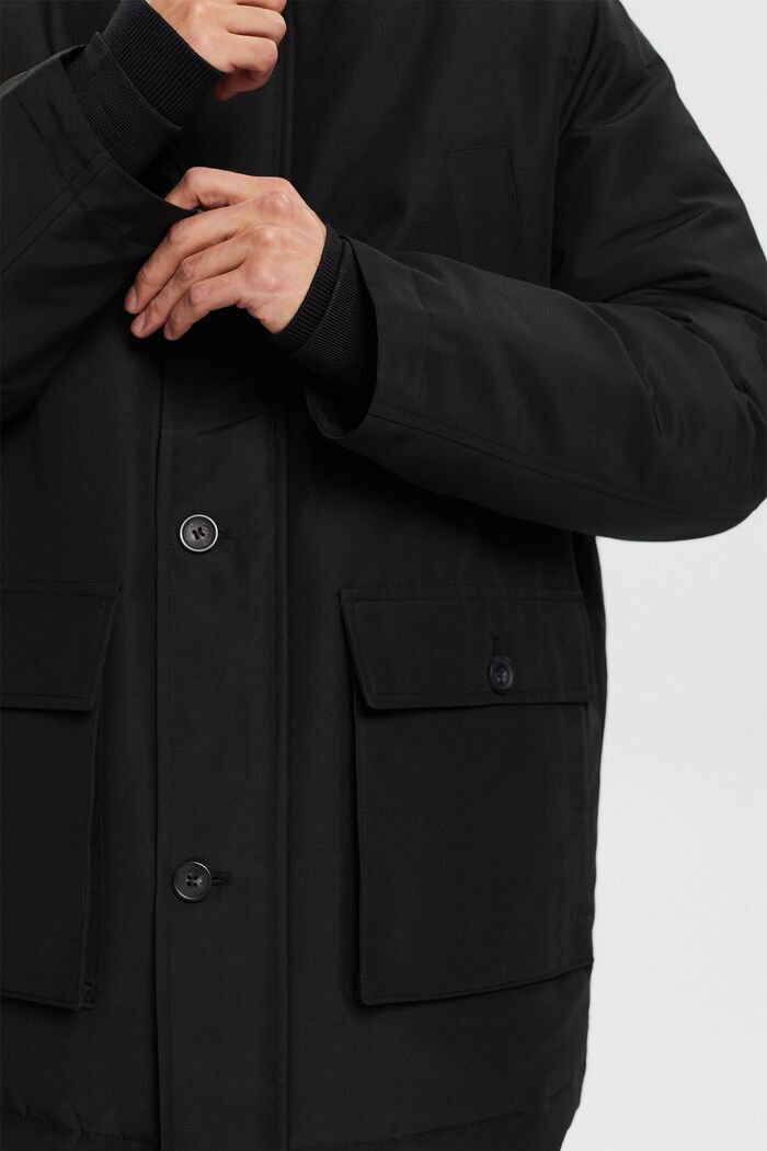 Puchowa kurtka z kapturem, BLACK, detail image number 3