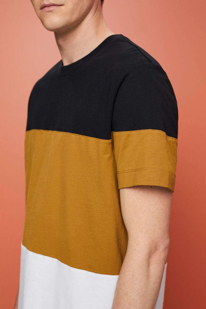 T-shirt w bloki kolorów, 100% bawełny, BLACK, detail image number 2