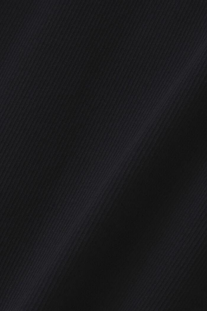 Prążkowana sukienka z dżerseju, BLACK, detail image number 5