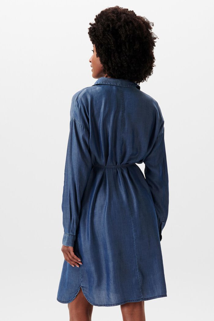 Sukienka w dżinsowym stylu z guzikami, TENCEL™, BLUE DARK WASHED, detail image number 3