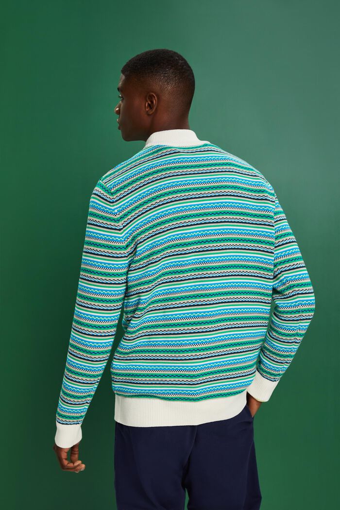 Żakardowy sweter z półgolfem z bawełny, ICE, detail image number 3