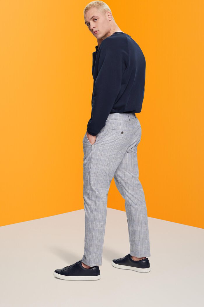 Spodnie od garnituru w kratkę, slim fit, LIGHT BLUE, detail image number 3