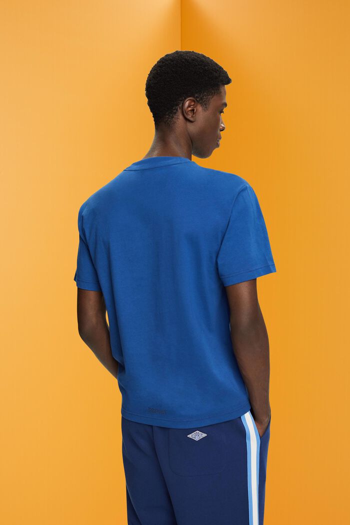 Bawełniany T-shirt z nadrukowanym delfinem, BRIGHT BLUE, detail image number 3