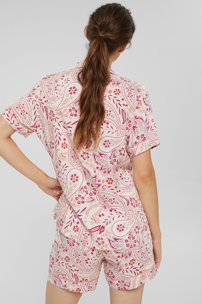 Krótka piżama, 100% LENZING™ ECOVERO™, LIGHT PINK, detail image number 2