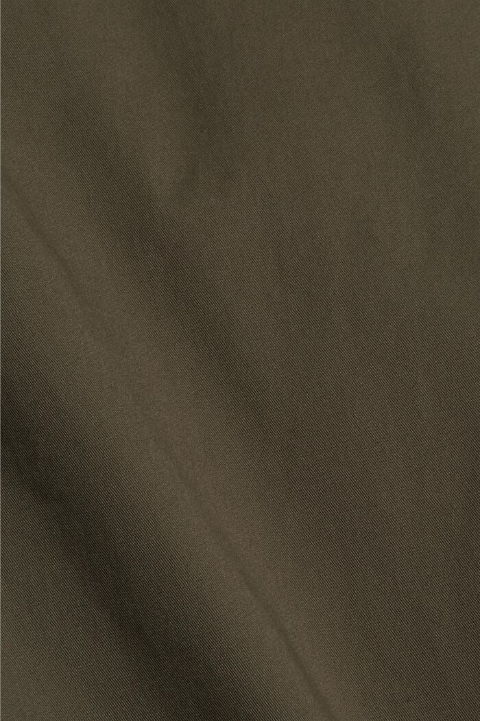 Elastyczne chinosy, bawełna organiczna, DARK KHAKI, detail image number 5