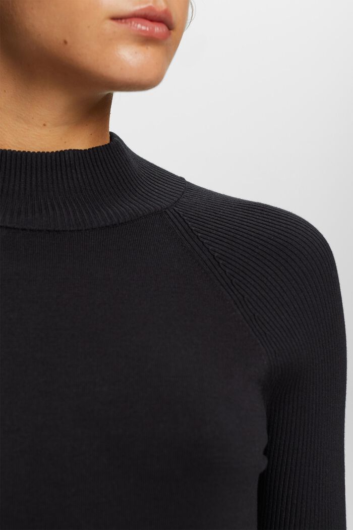 Sweter z półgolfem, LENZING™ ECOVERO™, BLACK, detail image number 2