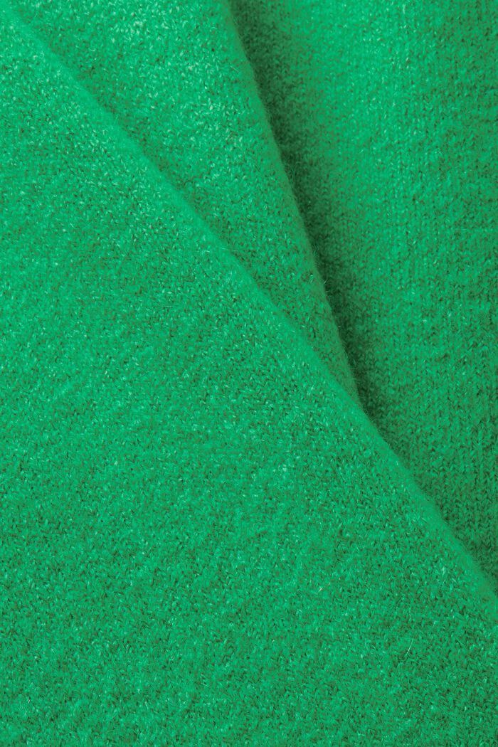 Sweter z okrągłym dekoltem z mieszanki wełnianej, GREEN, detail image number 5