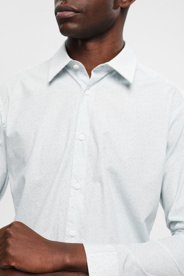 Wzorzysta koszula bawełniana, fason slim fit, WHITE, detail image number 2
