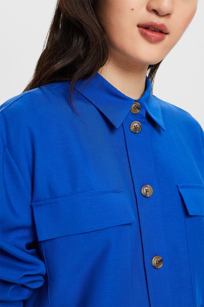 Koszula zapinana na guziki, fason oversize, BRIGHT BLUE, detail image number 3
