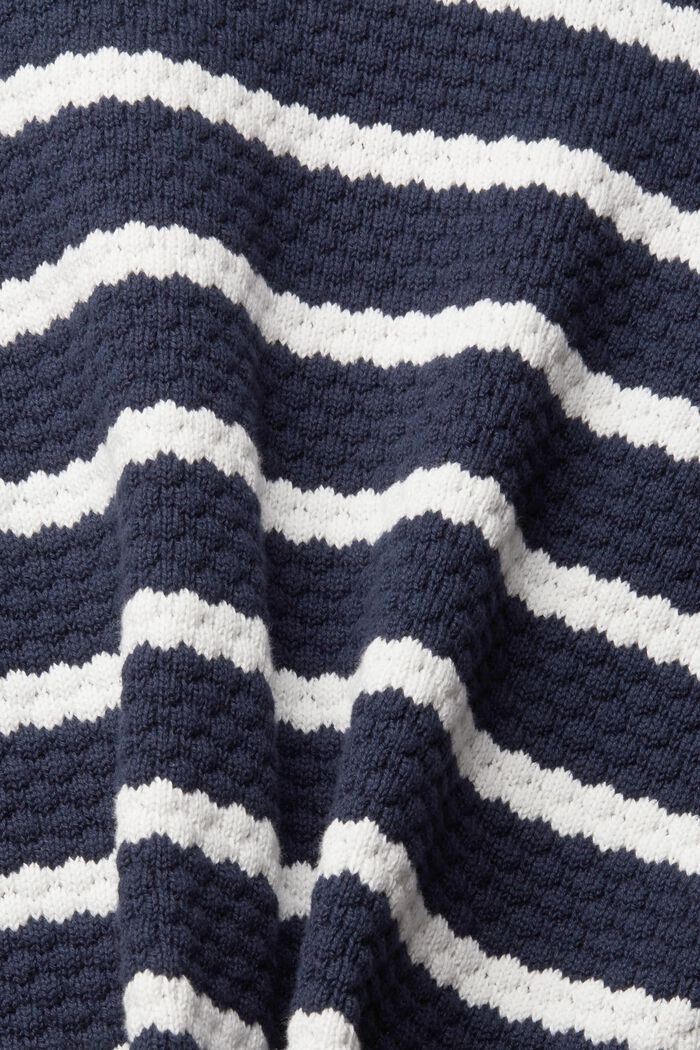 Sweter z fakturowanej dzianiny, NAVY BLUE, detail image number 1